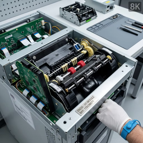 01750288271 Wincor Diebold Nixdorf (DN) IOT In-Output Module Customer Tray ATM Machines Parts Models bridges the gap between the internal note processing mechanics and the customer DN200/250/400/450
