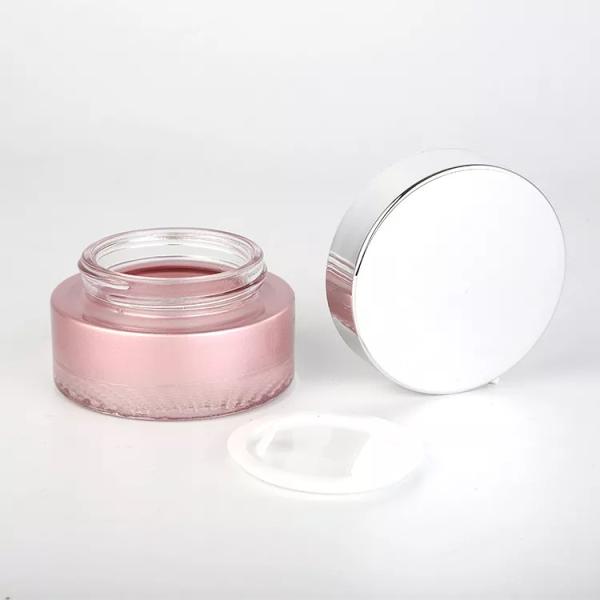 Пластиковая сливк стекла крышки раздражает прямые опарникы пинка 50g Matt круга косметические