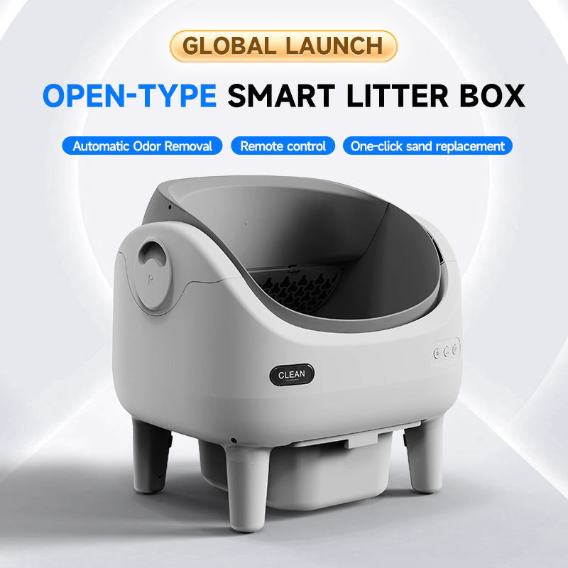 Large Capacity Strong Odor Control Smart Automatic Cat Litter Box for Multiple Cats