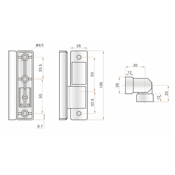 Automation Equipment Zinc Alloy Hardware Hinges For Heavy Door Metal Hinge