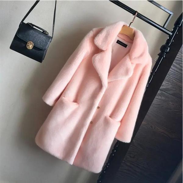                  Wholesale Custom Design Ladies Jacket Winter Fur Long Coats for Women             