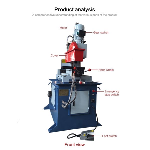 350 Hydraulic Iron Semi Automatic Pipe Cutting Machine 3.3kw 4.0kw