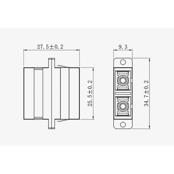 Duplex Fiber Optic Couple SC SM MM OM3 OM4 DX Low Insertion Loss