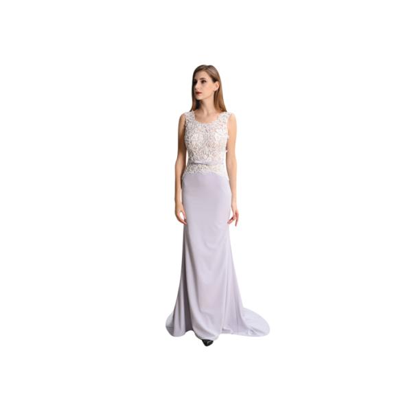 Sleeves Elegant Arabic Long Dresses , Floral Wedding Arabic Bridesmaid Dresses