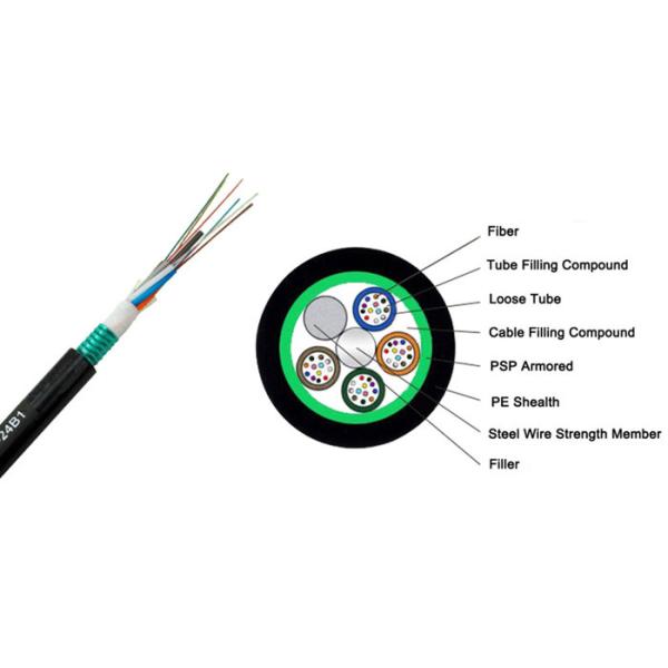 Aerial And Duct Loose Tube Strand 144 Core Fiber Optic Cable