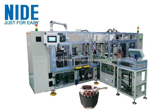 Conveyor type automatic stator coil lacing machine  with Four station