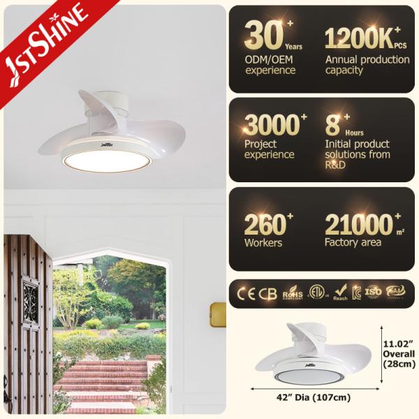 fã de teto de 30 lâminas do ABS da polegada 110V 230V com o motor leve da C.C. 35W