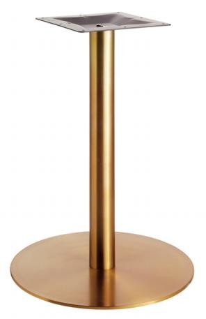 Square Stainless Steel Table Legs Bright Golden Color Dining Table Height 28''