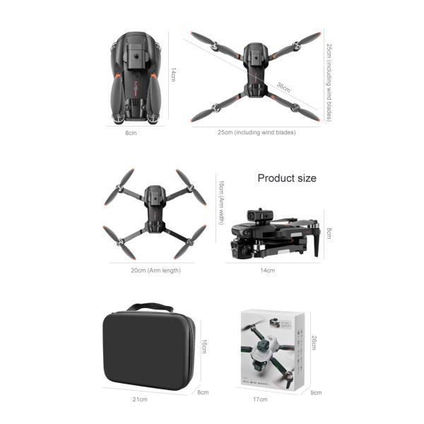 Beginners in Drones Category M1s Drone 4k HD Camera Obstacle Avoidance and Brushless Motor Maximum Flight Time 10-20min