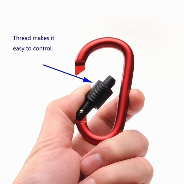 8cm Aluminum Spring Snap Hook Carabiner D Shape Clip for Package Gross Weight 0.025kg