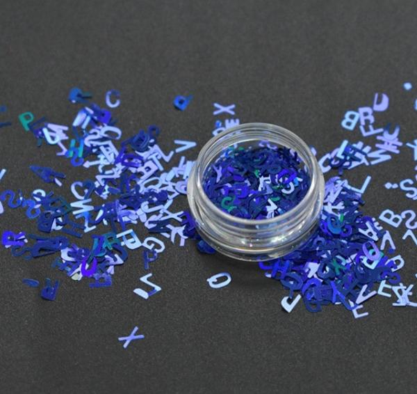 Excellent Nail Art Effect Poly Holographic Chunky Glitter Letter Shape Glitter Mix for Crafts within 365 Colors