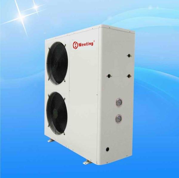 Air Source Chiller Air To Water Heat Pump , EVI Air Source Heat Pump 18kw WIFI Control