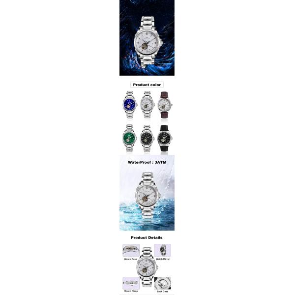 Водоустойчивое автоматическое механическое движение Японии Miyota дозора 3ATM