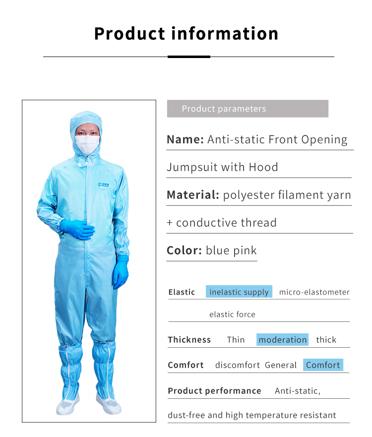 корпии Coverall потока полиэстера нити чистой комнаты ESD одежд пальто лаборатории чистой комнаты одежд Washable свободные от