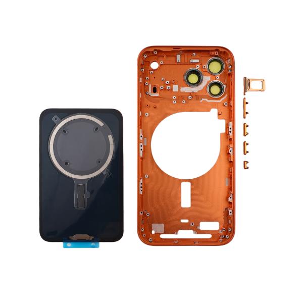 Back Glass For 17promax /17pro With Aluminum Middle Frame And Magnet With Card Holder Accessory  For Repair Technicians Only 