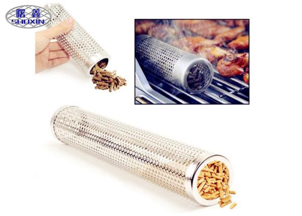Do tubo de madeira do fumador da pelota de Smokincube de aço inoxidável perfurado para o assado