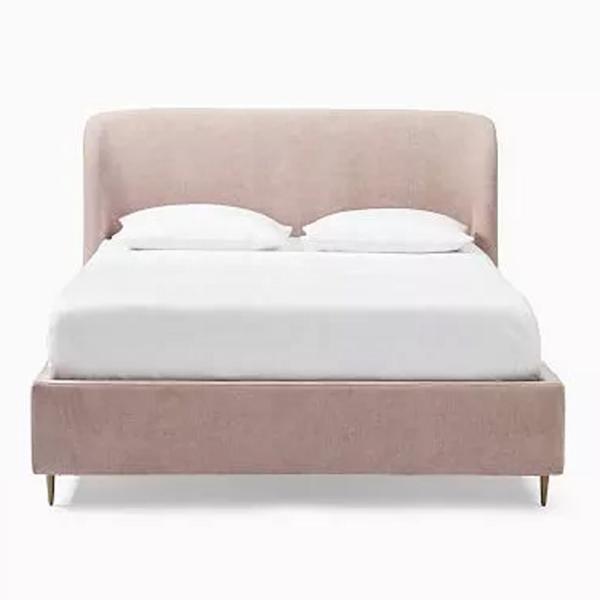 Breathable Queen Leather Upholstered Bed Multiscene Wear Resistant