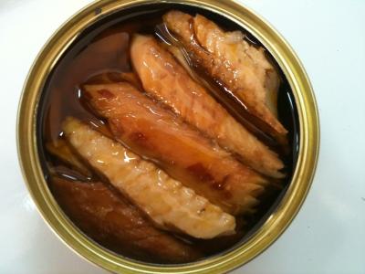 A cavala estanhada Skinless e sem ossos enfaixa o peso líquido 170g da tampa aberta fácil