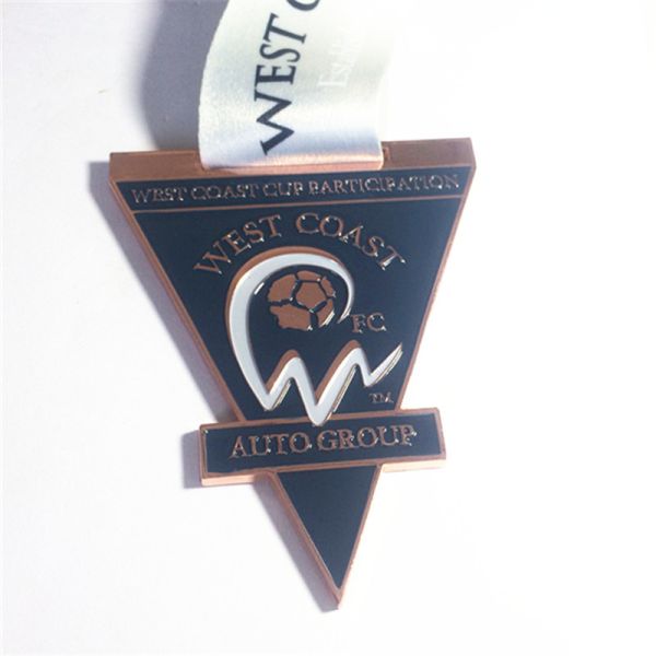 Premium Matte Painted Zinc Alloy Marathon Running Medal, Engraved Logo Sport Award