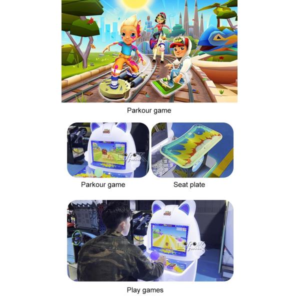 Temple Run Kids Electronic Amusement Game Machines With Colorful Led Light