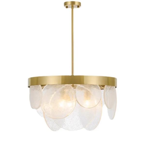 Vente en gros de lampes à suspension à LED rondes minimalistes modernes intérieures Décoration de restaurant lumières à goutte à goutte Nordique Luxe de verre Pendant Light