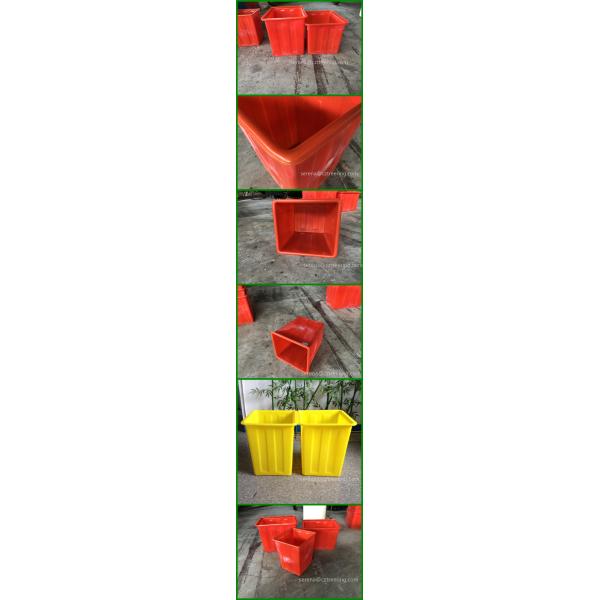 Solid Durable Paper Recycling Bin , Plastic Kitchen Waste Bins In Red Color