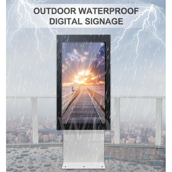 High Bright Double Outdoor LCD Kiosk Full Color Customiation Floor Stand