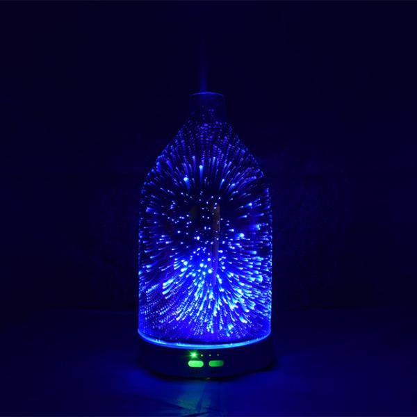 3D Color Glass Electronic Aroma Diffuser Essential Oil Aromatherapy Humidifier Aromatherapy Sprayer