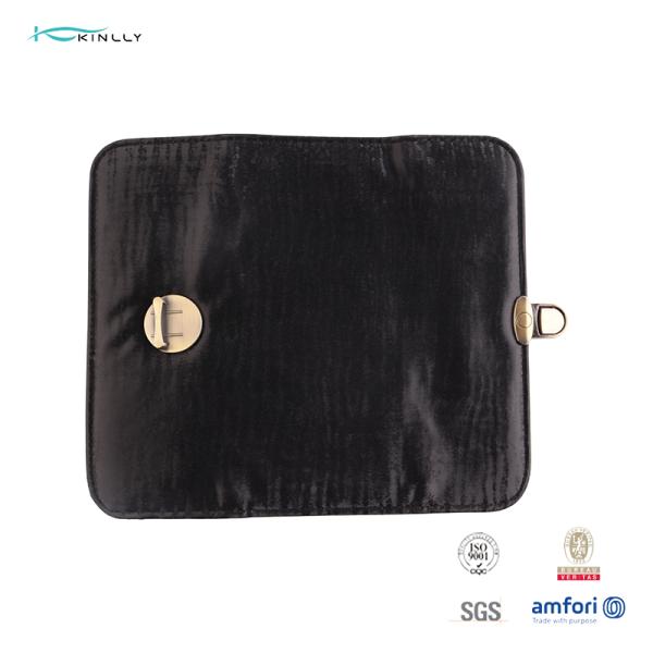 caso cosmético del maquillaje 7pcs de cepillo del sistema del negro de lujo de la colección