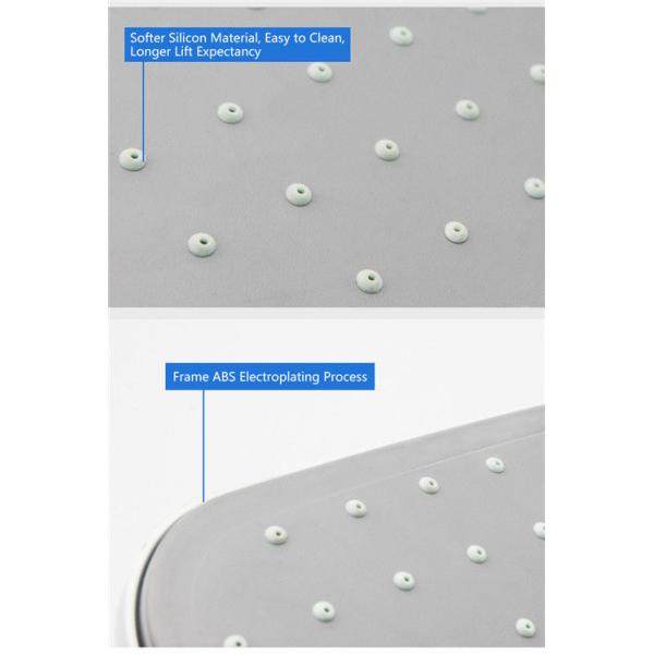 7 Inch Grey Rainforest Shower Head , Ceiling Rain Shower Head For Shower Cabin