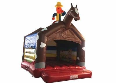 Casa de segurança inflável simples para cavaleiro 0,55 mm Casa inflável de salto para cavalo em PVC para fornecimento