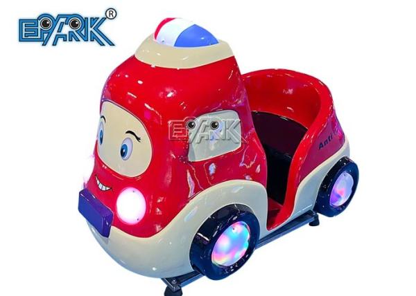 Little Red Police Car Outdoor Kiddy Ride Machine Hardware And Acrylic Material