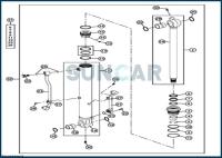 4464986 Bucket Cylinder Seal Repair Kit Fits DEERE 75D 85D 75C 80C