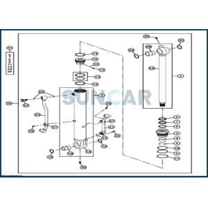 Комплект для ремонта уплотнения цилиндра 4464986 ведер приспосабливает JOHN DEERE 75D 85D 75C 80C