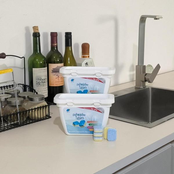 Disposable Kitchen Dishwasher Tablets for Strong Oil Stain Removal and Easy Descaling