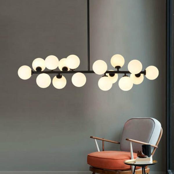 Bubble Stik Chandelier Luxury Luster with Glass Round Lampshade home interior light(WH-MI-190)