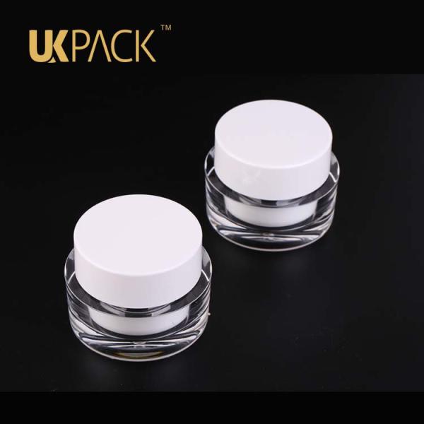 Pot crème en céramique de double-mur d'UKC39 50g V7 petit d'emballage de luxe crème de conception