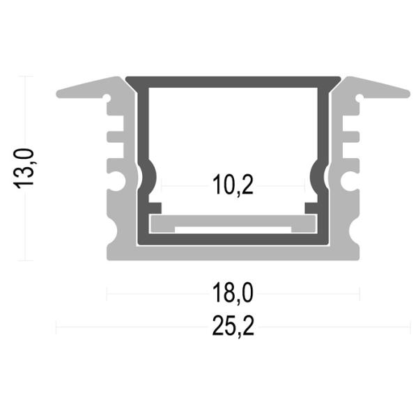 ПК IP65 Sandblasting водоустойчивый канал 6063 T5 СИД для освещения Bathroom кухни