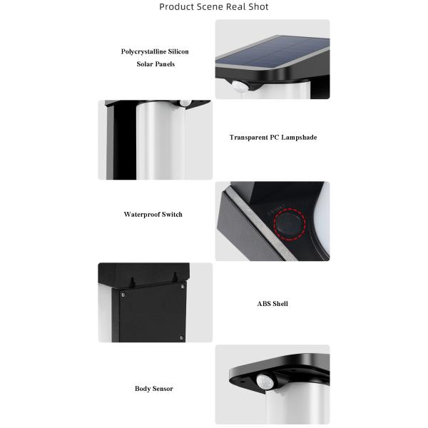 Creative Motion Sensor Solar Garden Lights IP54 Waterproof with Energy Saving Feature