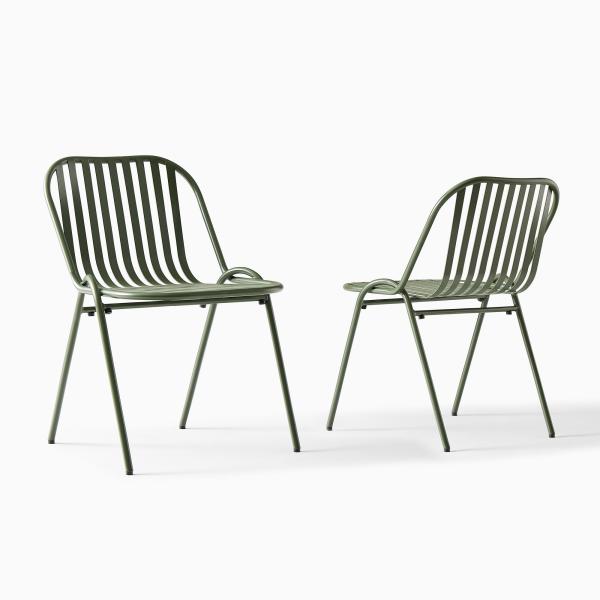 Modern Outdoor Furniture - Vintage Style, Aluminum/Glass/Wood, 3 Sizes