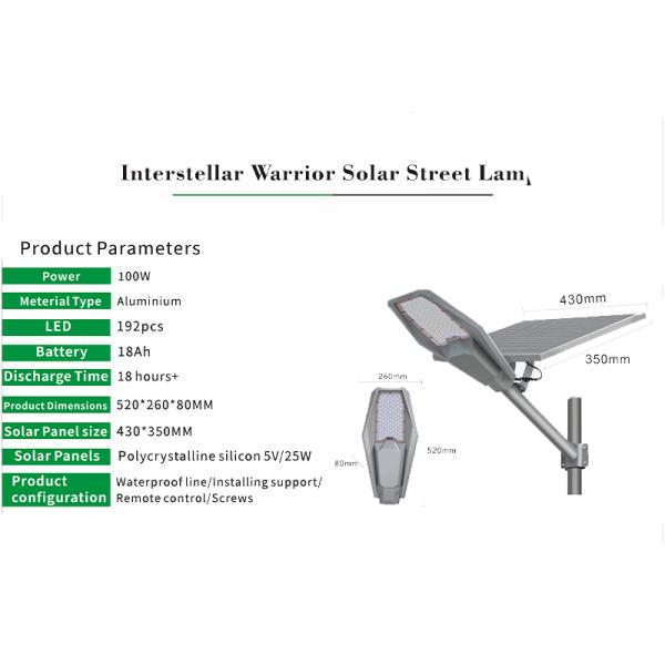 300w 10000lm All In One Solar Street Light Waterproof Remote Control