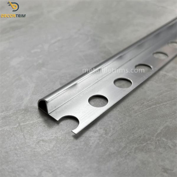 Tile Edge Trim  Edging Tolerance 0.1mm Aluminum Tile Trim Silver Round Border