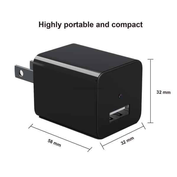 1080P HD Mini USB Wall Charger Hidden Spy Camera With Night Vision