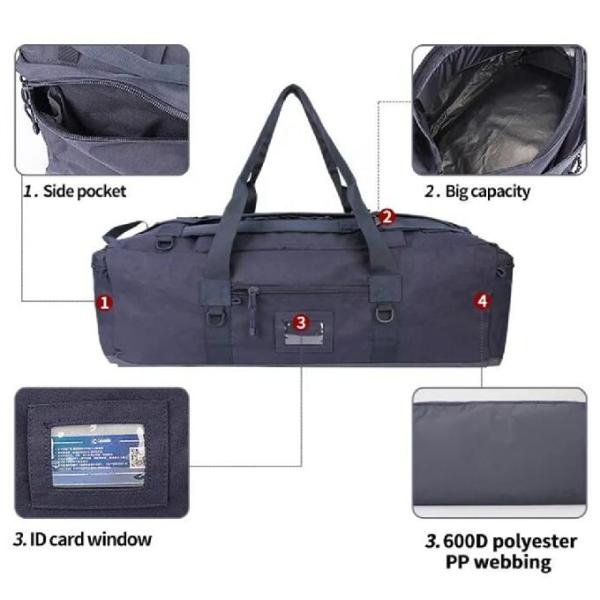 Large Capacity Camping Duffle Bag Heavy Duty Gear Travel Bag