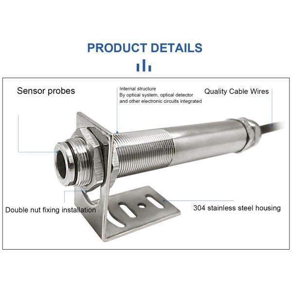 kaemeasu 4~20 mA Stainless Steel Transmitter Non Contact Infrared Temperature Sensor -50~100℃