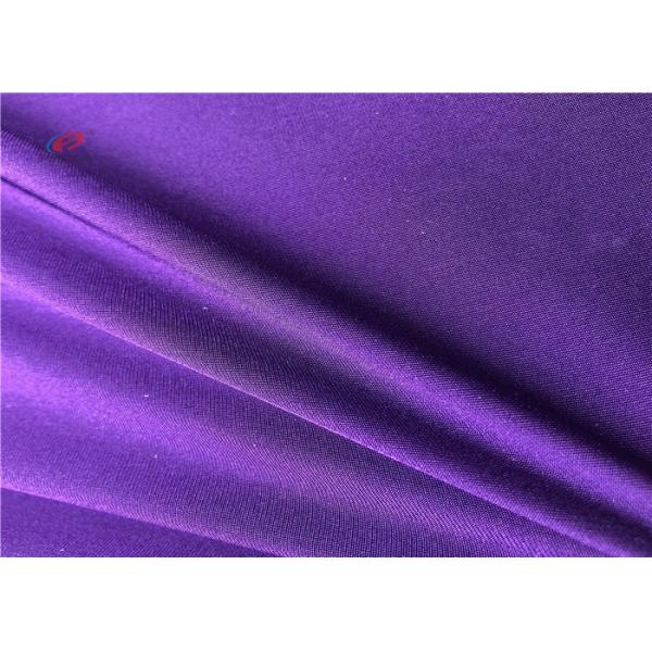 Plain Dyed Shiny Colours Polyester Spandex Fabric , Warp Knitted Fabric