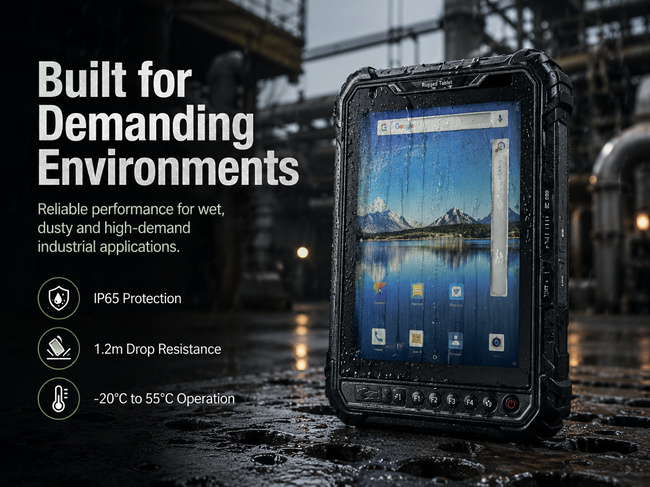 Outdoor Rugged Tablet 8 Inch with Bright Display for Field Inspection and Site Records