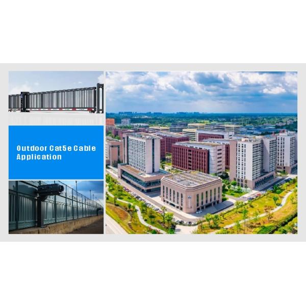 100MHz CAT5e UTP Outdoor Network Cable 1000FT 24AWG Solid PE Waterproof Cable