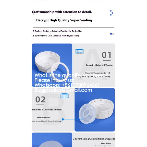 25L Plastic Barrel White Food Grade Square Jerry Can HDPE 25 Litre Chemical Drum Transparent 25 KGS Container Food Grade Square Plastic Bucket Jerrycan Laboratory Waste Liquid Drums Thickened Stack