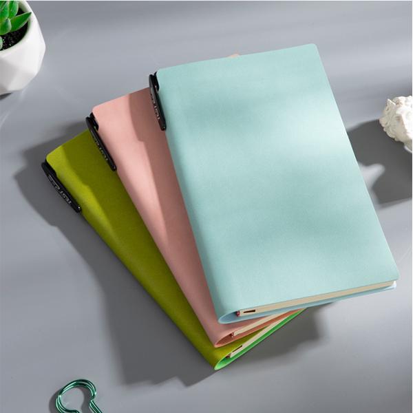 Настраиваемый логотип бумажного бизнеса Печатный мягкий черный ПУ планер А5 кожаные ноутбуки